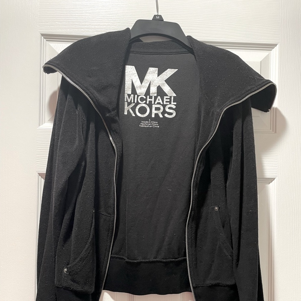 Black Velour Michael Kors Jacket